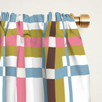 Bold Crosshatch Colorful Window Curtain Gallery Image 2