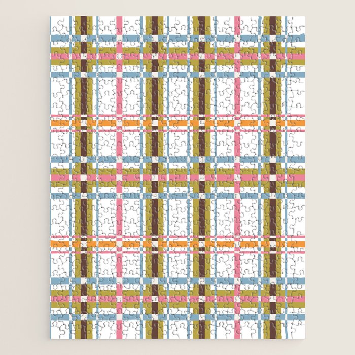 Bold Crosshatch Colorful Jigsaw Puzzle Gallery Image 1
