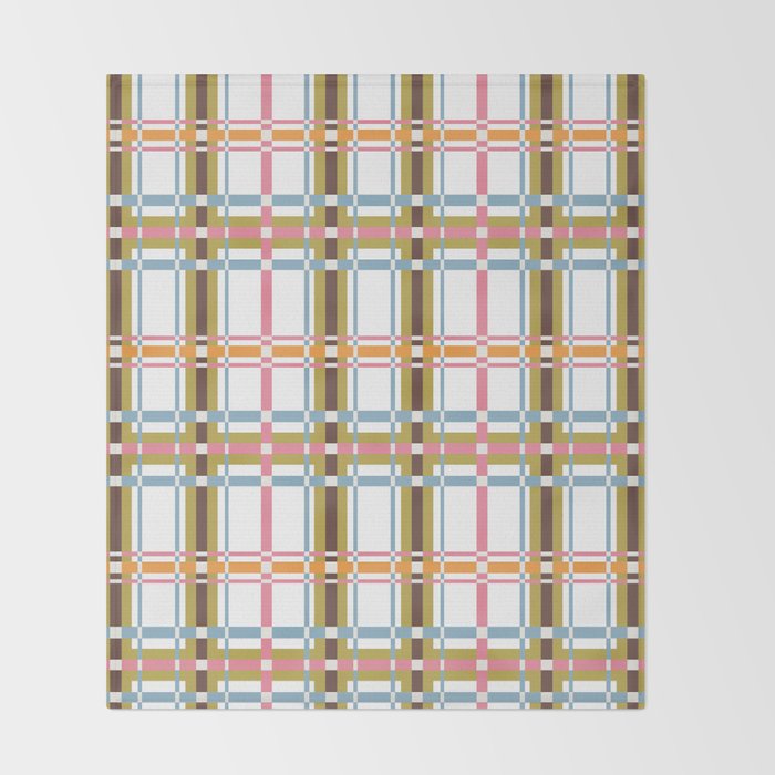 Bold Crosshatch Colorful Throw Blanket Gallery Image 2