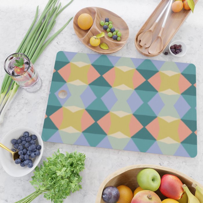  Mid-century Modern Geometric Pattern Cutting Board Gallery Image 2