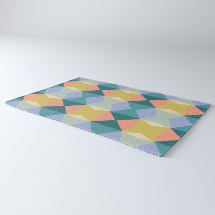  Mid-century Modern Geometric Pattern Rug Gallery Image 3