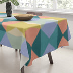  Mid-century Modern Geometric Pattern Tablecloth Gallery Image 3