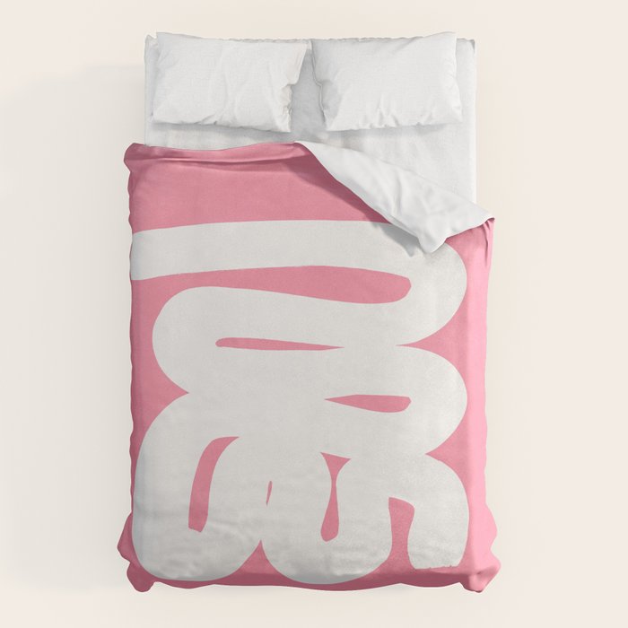 Pastel Pink Wiggle Run Duvet Cover Gallery Image 1