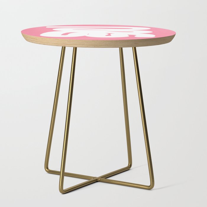 Pastel Pink Wiggle Run Side Table Gallery Image 1