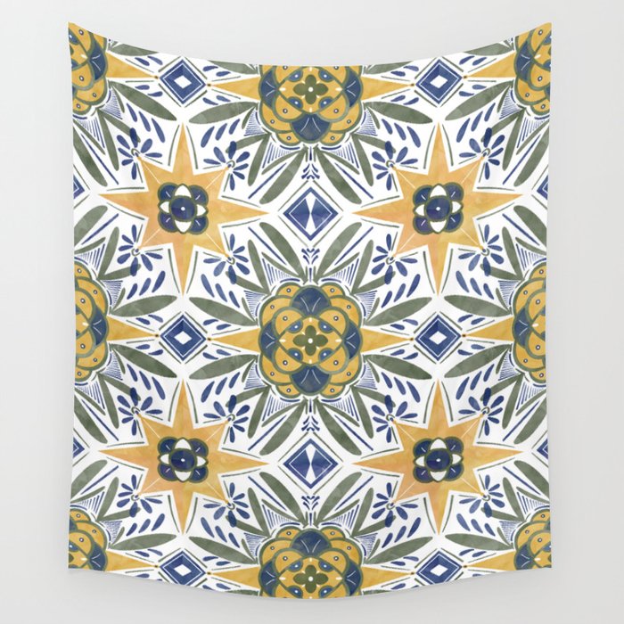 Modern fantasy tiles S Wall Tapestry Gallery Image 1
