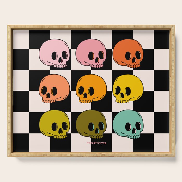 Rainbow Skulls Serving Tray Gallery Image 1