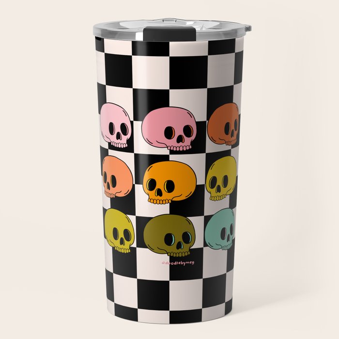 Rainbow Skulls Travel Mug Gallery Image 1
