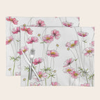 Pink Cosmos Flowers Placemat Gallery Image 1