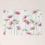 Pink Cosmos Flowers Welcome Mat Gallery Image 1