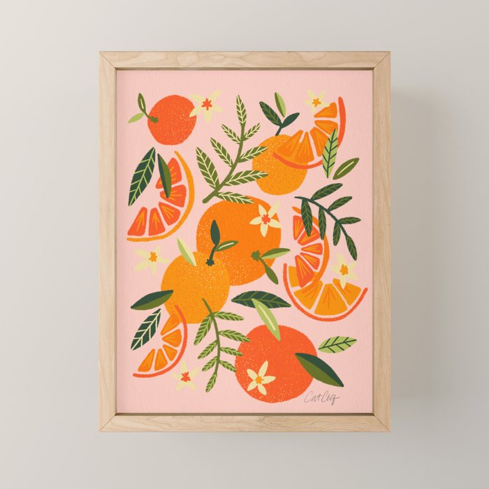 Orange Blooms - Blush Mini Art Print Gallery Image 1