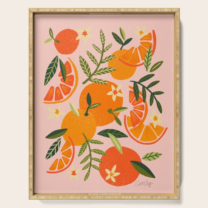 Orange Blooms - Blush Serving Tray Gallery Image 1