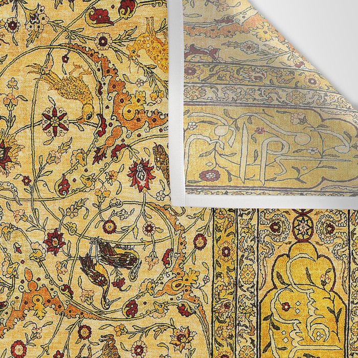Hereke Northwest Anatolian Silk Rug Print Wall Tapestry Gallery Image 3
