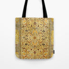 Hereke Northwest Anatolian Silk Rug Print Tote Bag Gallery Image 1