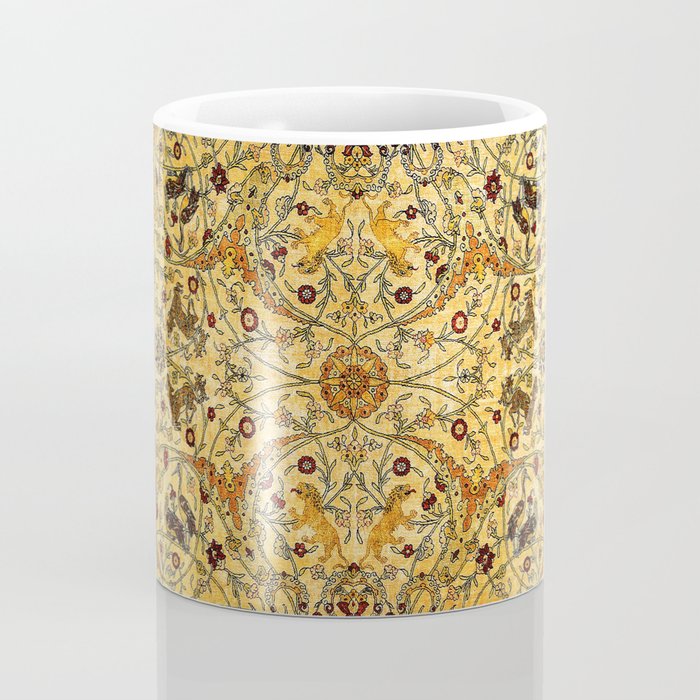 Hereke Northwest Anatolian Silk Rug Print Coffee Mug Gallery Image 4
