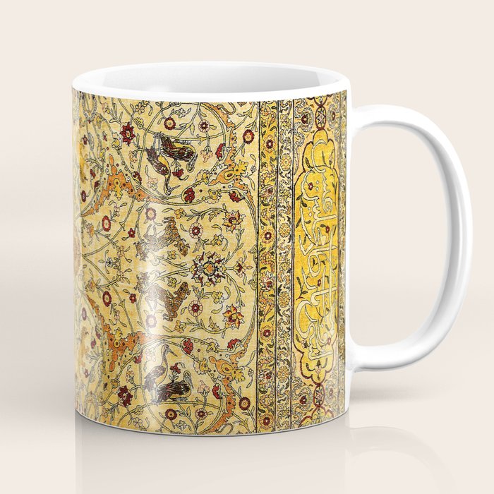 Hereke Northwest Anatolian Silk Rug Print Coffee Mug Gallery Image 1