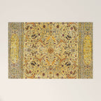 Hereke Northwest Anatolian Silk Rug Print Welcome Mat Gallery Image 1