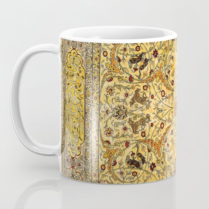 Hereke Northwest Anatolian Silk Rug Print Coffee Mug Gallery Image 3