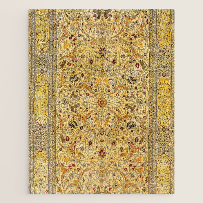 Hereke Northwest Anatolian Silk Rug Print Jigsaw Puzzle Gallery Image 1