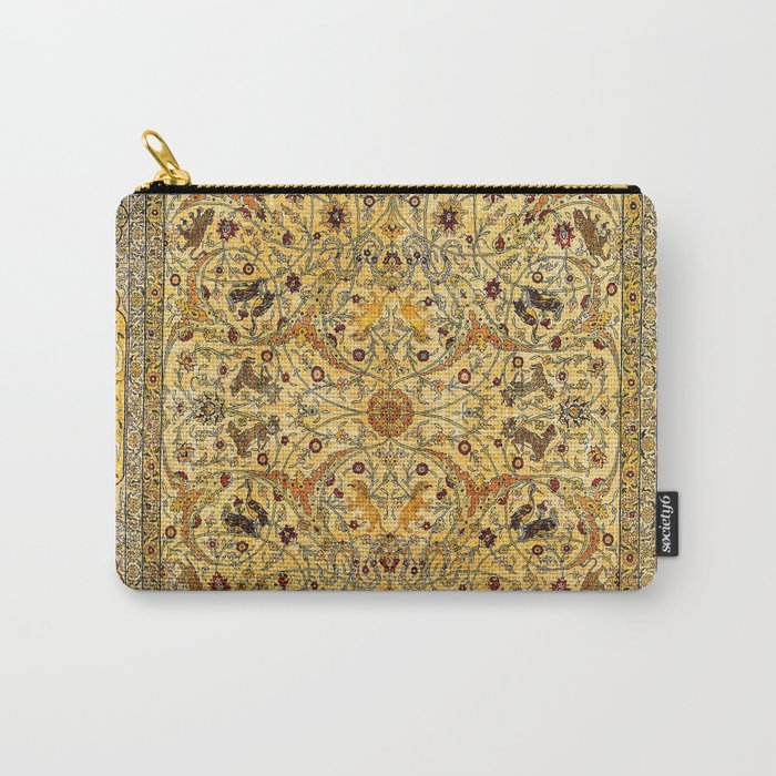 Hereke Northwest Anatolian Silk Rug Print Carry All Pouch Gallery Image 1