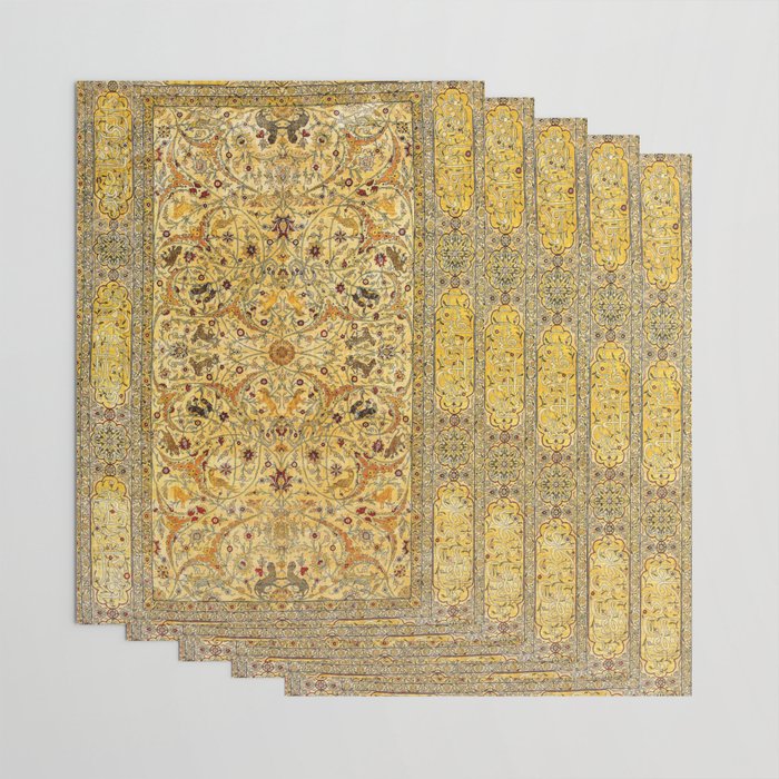Hereke Northwest Anatolian Silk Rug Print Wrapping Paper Gallery Image 3