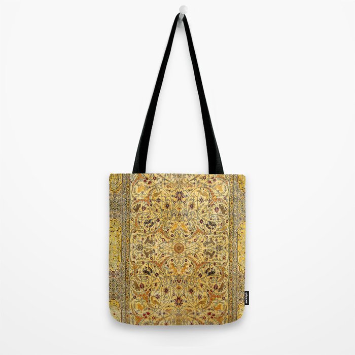 Hereke Northwest Anatolian Silk Rug Print Tote Bag Gallery Image 2