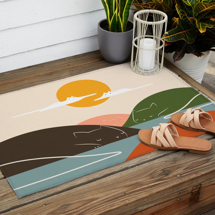 Cat Landscape 104 Outdoor Rug Gallery Image 2