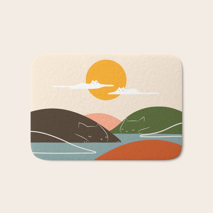 Cat Landscape 104 Bath Mat Gallery Image 1