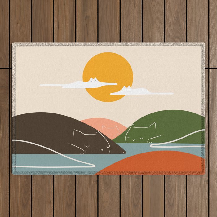 Cat Landscape 104 Outdoor Rug Gallery Image 1