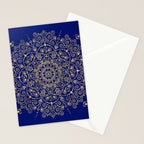 Moroccan Mandala - Gold Ink on Navy Stationery Card Gallery Image 2