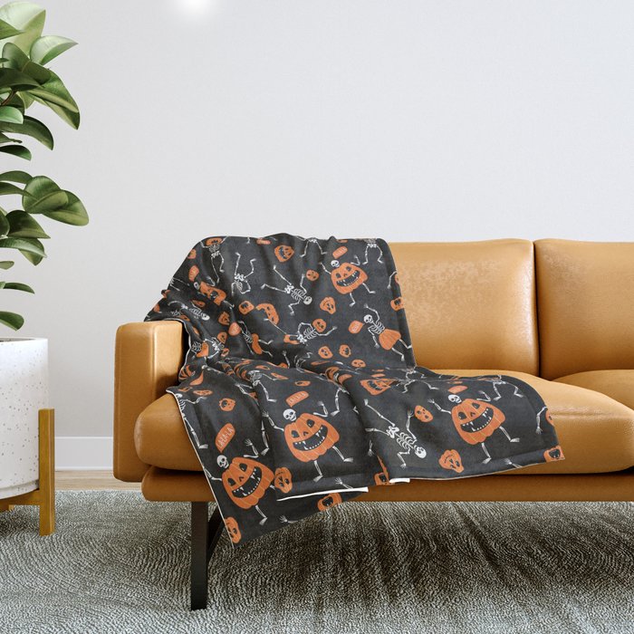 Pumpkin costume Throw Blanket Gallery Image 1