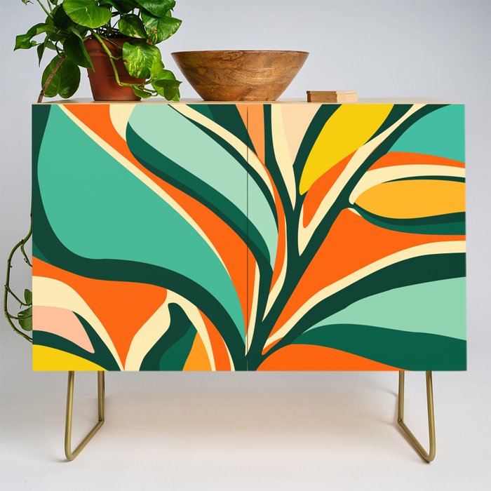 Garden Festival - Abstract Botanical Series Credenza Gallery Image 1