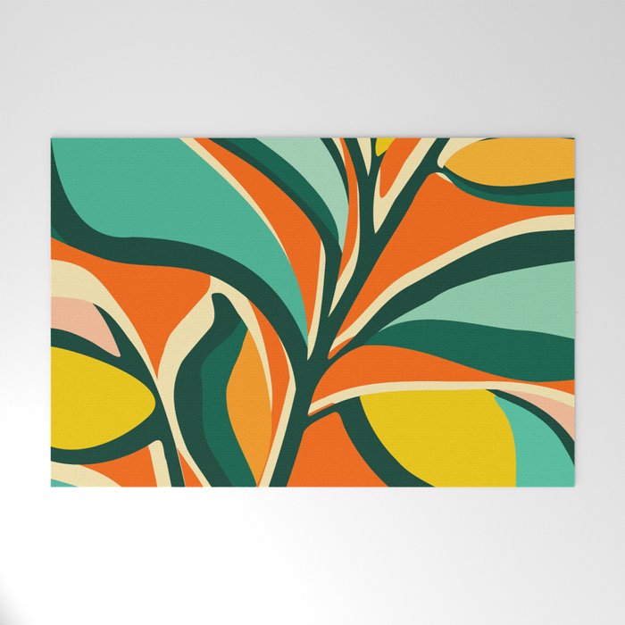 Garden Festival - Abstract Botanical Series Welcome Mat Gallery Image 1