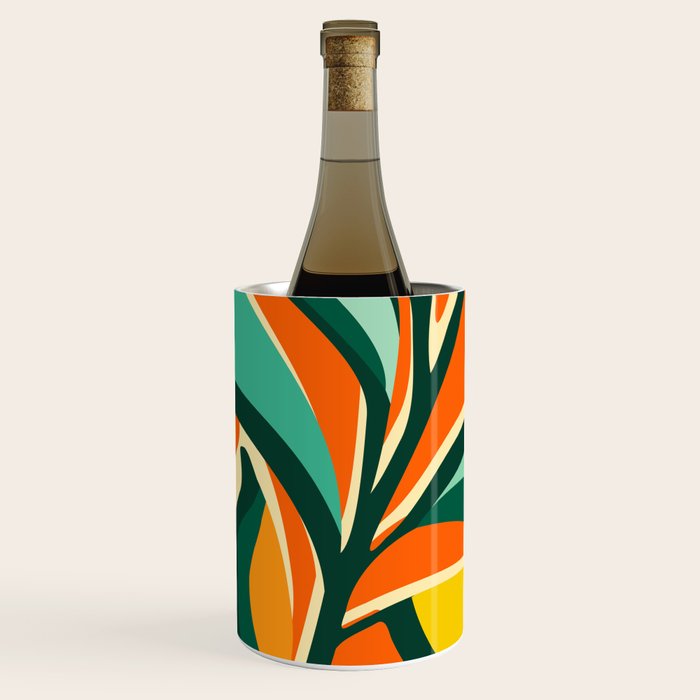 Garden Festival - Abstract Botanical Series Wine Chiller Gallery Image 1