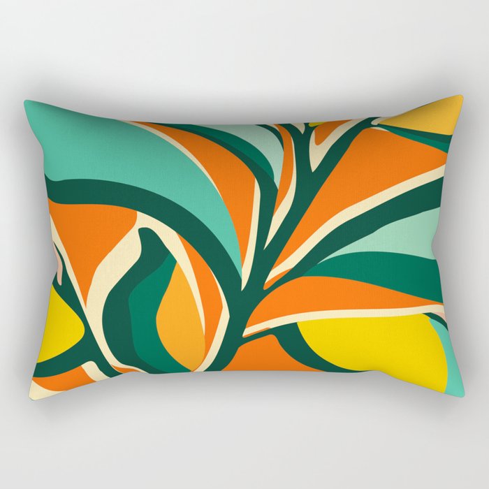 Garden Festival - Abstract Botanical Series Rectangular Pillow Gallery Image 1