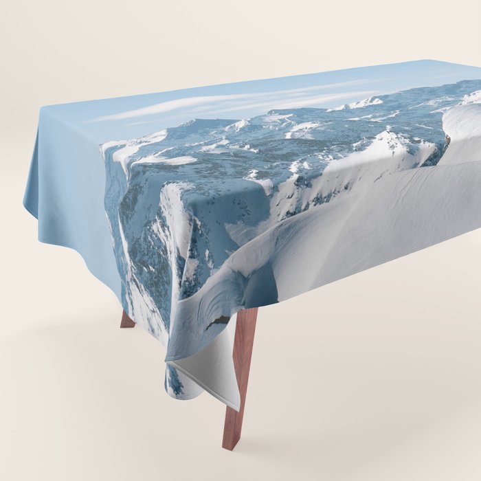 Snowy mountain range Tablecloth Gallery Image 1