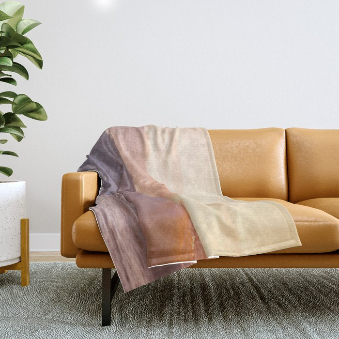 Ocean sunset Throw Blanket Gallery Image 1