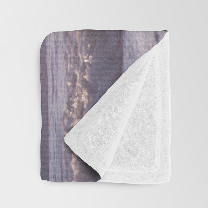 Ocean sunset Throw Blanket Gallery Image 3