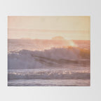 Ocean sunset Throw Blanket Gallery Image 2