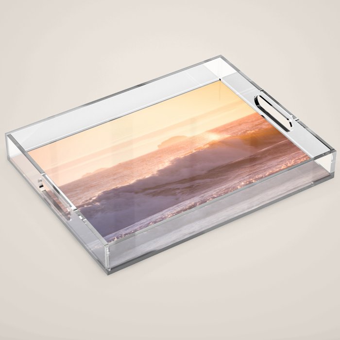 Ocean sunset Acrylic Tray Gallery Image 1