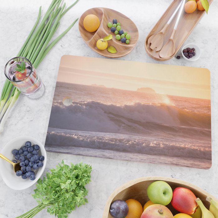 Ocean sunset Cutting Board Gallery Image 2