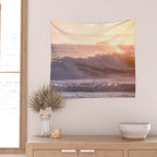 Ocean sunset Wall Tapestry Gallery Image 2
