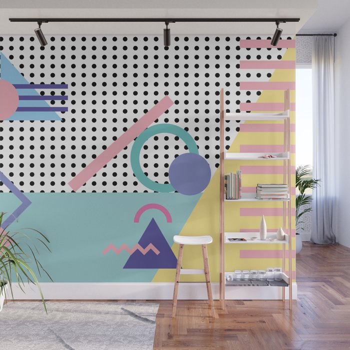 Memphis Pattern 5 - 80s - 90s - Retro Wall Mural Gallery Image 1