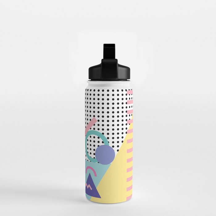 Memphis Pattern 5 - 80s - 90s - Retro Water Bottle Gallery Image 2
