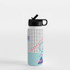 Memphis Pattern 5 - 80s - 90s - Retro Water Bottle Gallery Image 1