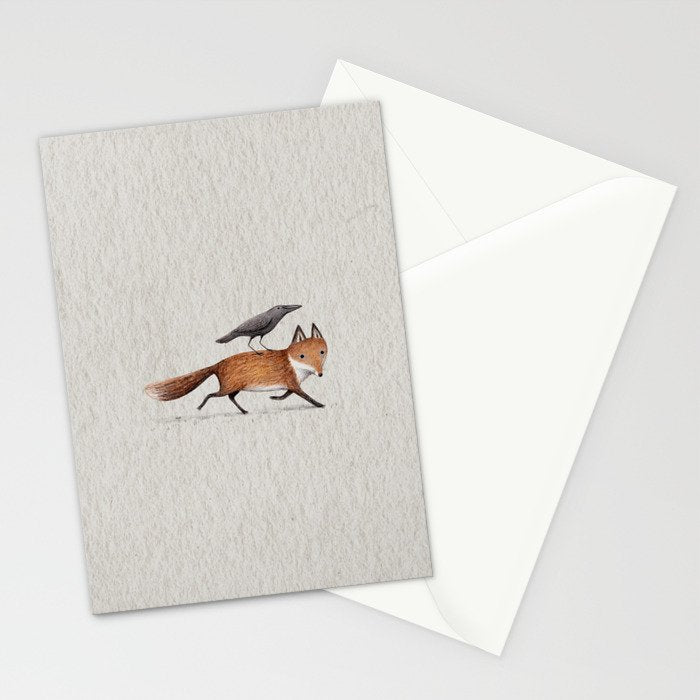 Fox & Crow - Piggyback Stationery Card Gallery Image 2