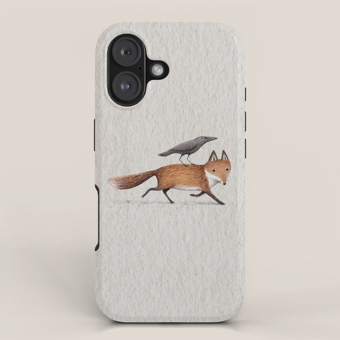 Fox & Crow - Piggyback iPhone Case Gallery Image 1