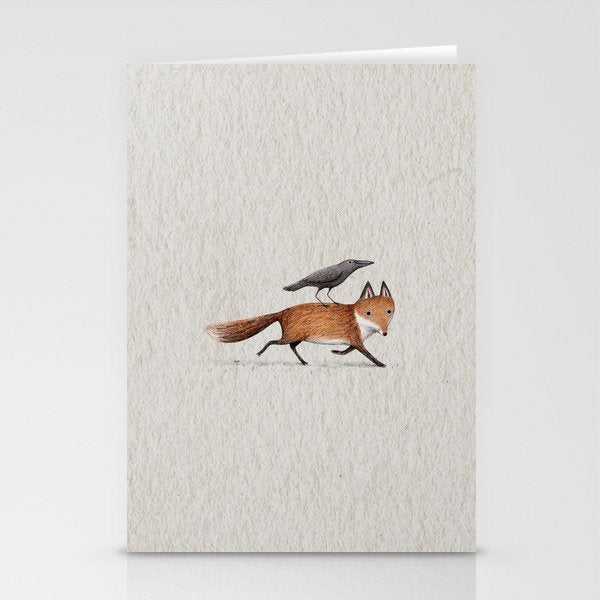Fox & Crow - Piggyback Stationery Card Gallery Image 2