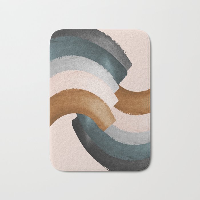 Brushstroke rainbows Bath Mat Gallery Image 1