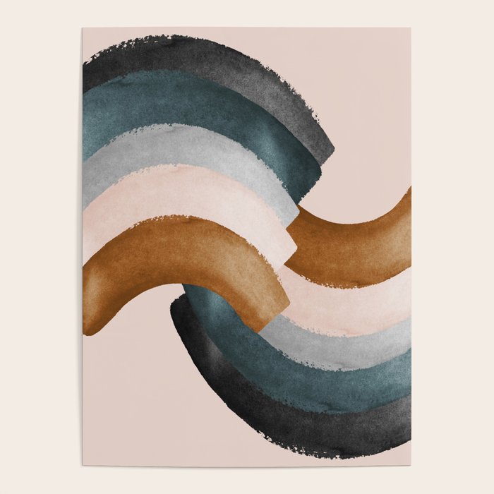 Brushstroke rainbows Poster Gallery Image 4