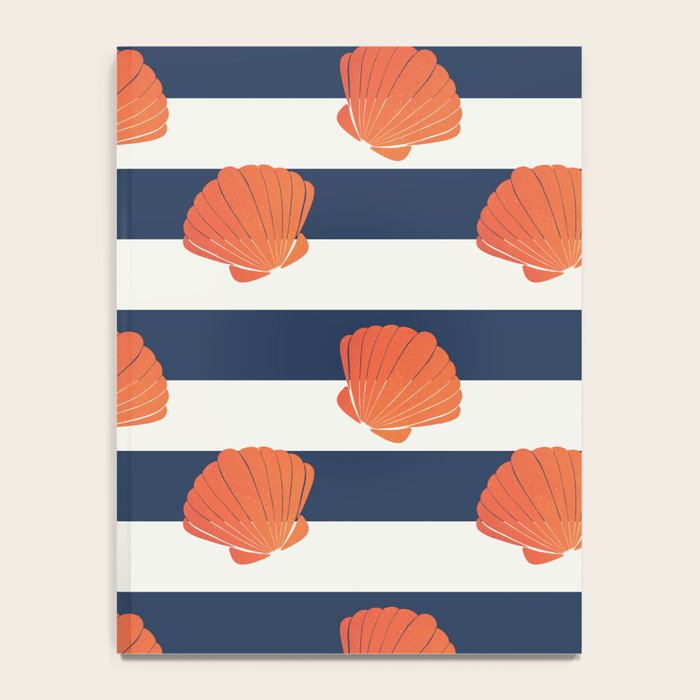 Orange clamshell and navy stripes Notebook Gallery Image 4